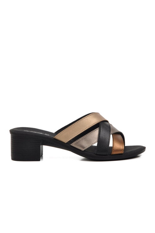 Bronz Kadın Topuklu Terlik 33000 Anagram Z