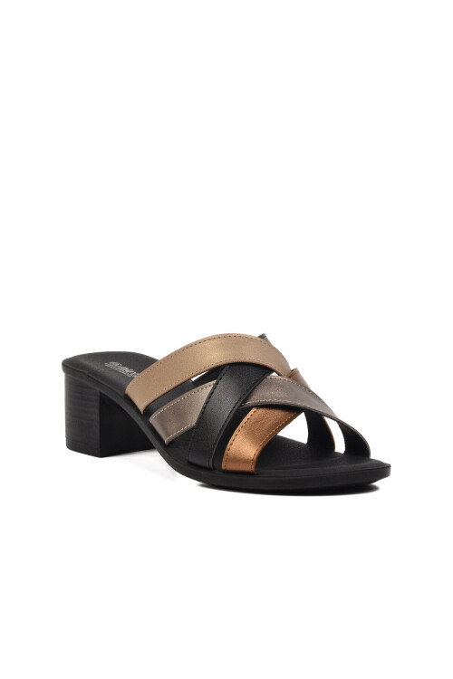 Bronz Kadın Topuklu Terlik 33000 Anagram Z