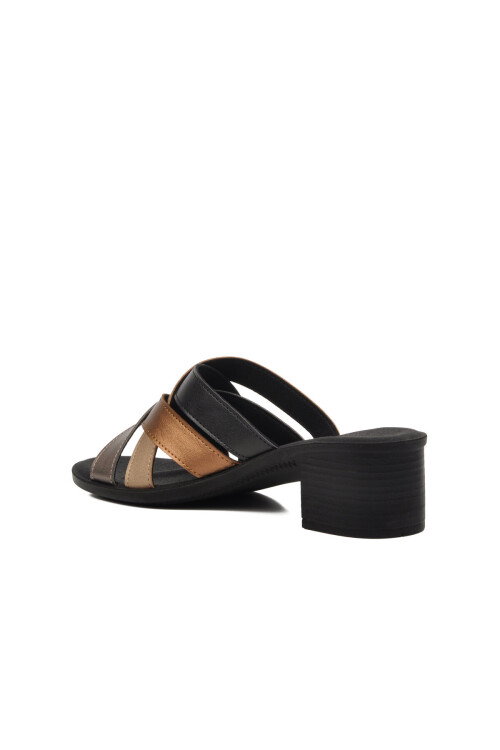 Bronz Kadın Topuklu Terlik 33000 Anagram Z