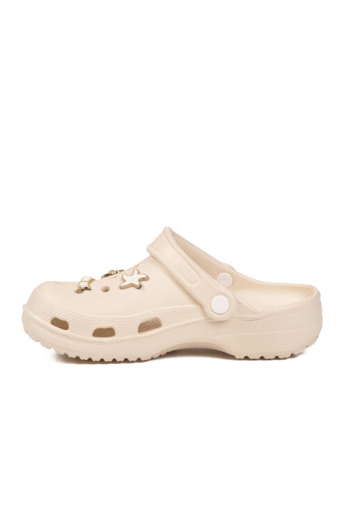 Ecru Eva Lightweight Womens Sabo Slippers 606 Z