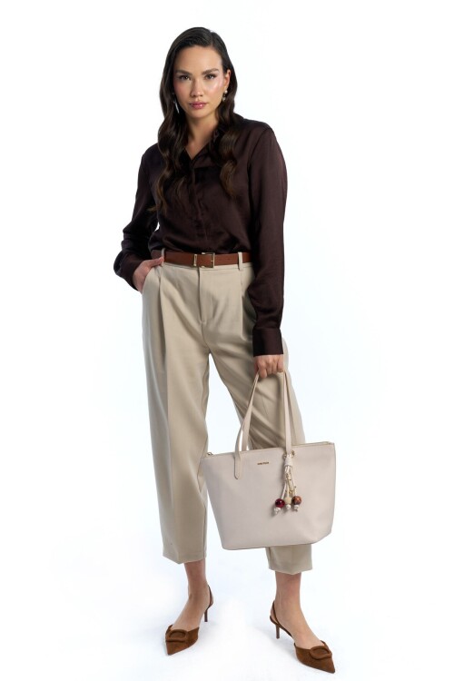 Ekru Kadın Omuz Çantası CN7661T