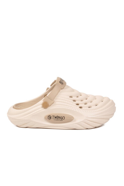 Ekru Kum Hafif Eva Unisex Sabo Terlik 9808 Z