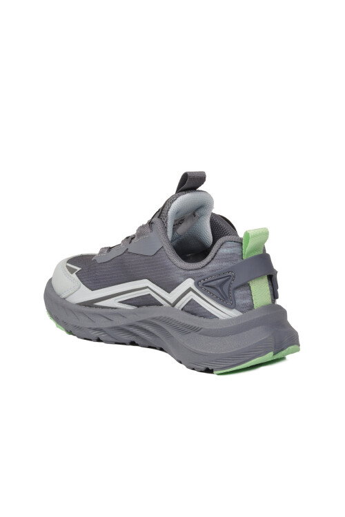 Gri Mekanizma Misina Bağcıklı Erkek Çocuk Spor Ayakkabı 25001 P