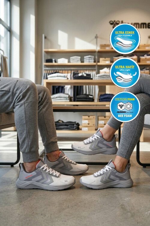 Gümüş Fileli Hafif Esnek Unisex Spor Ayakkabı 900897 Hml Solar Performance II