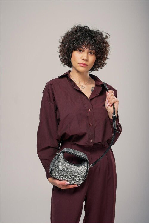 Gümüş Kadın Omuz Askılı El Çantası 17766