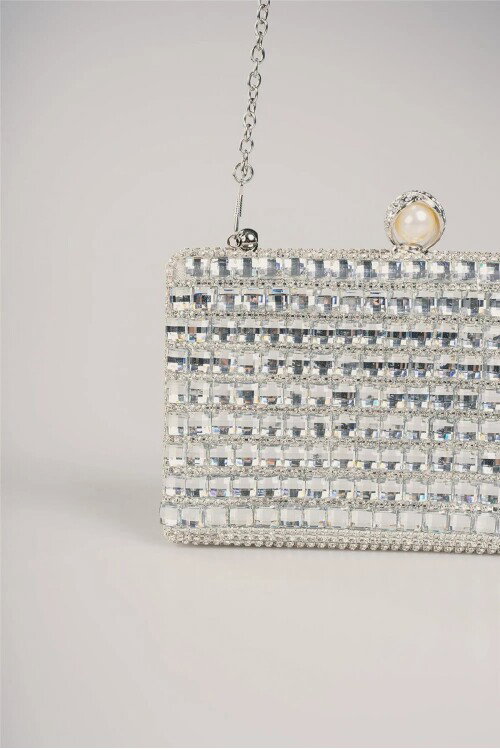 Gümüş Kadın Omuz Askılı El Çantası 17874