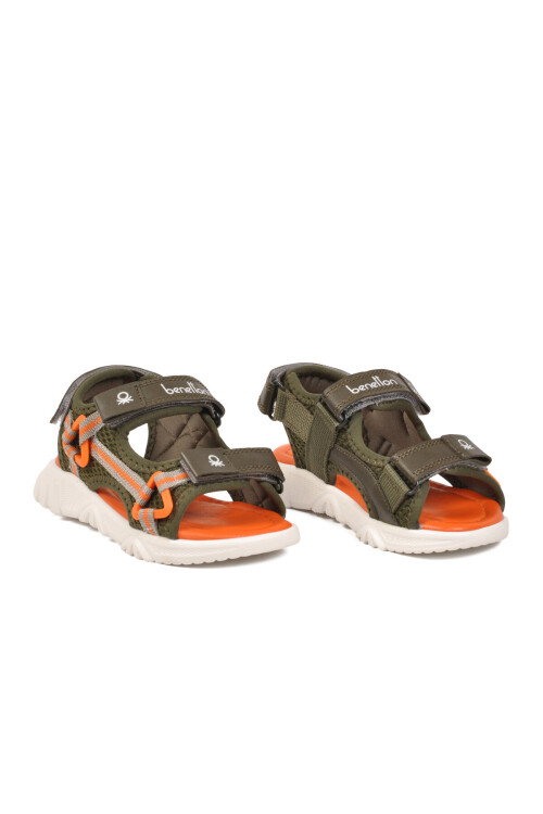 Haki Cırtlı Erkek Çocuk Spor Sandalet BN-1276 P