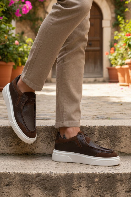 Kahve Bağcıklı Erkek Casual Ayakkabı 586 M