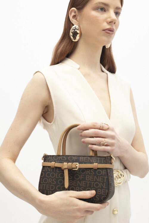 Kahve-Camel Kadın El ve Omuz Çantası BNT-1858