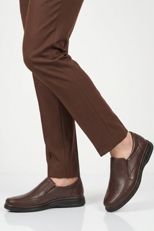 Kahve Hakiki Deri Erkek Casual Ayakkabı 216 M