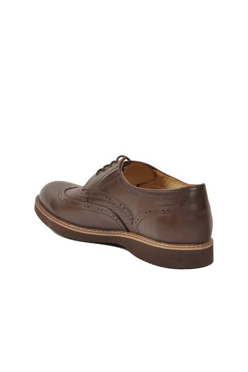 Kahve Hakiki Deri Büyük Numara Erkek Casual Ayakkabı 1728 M