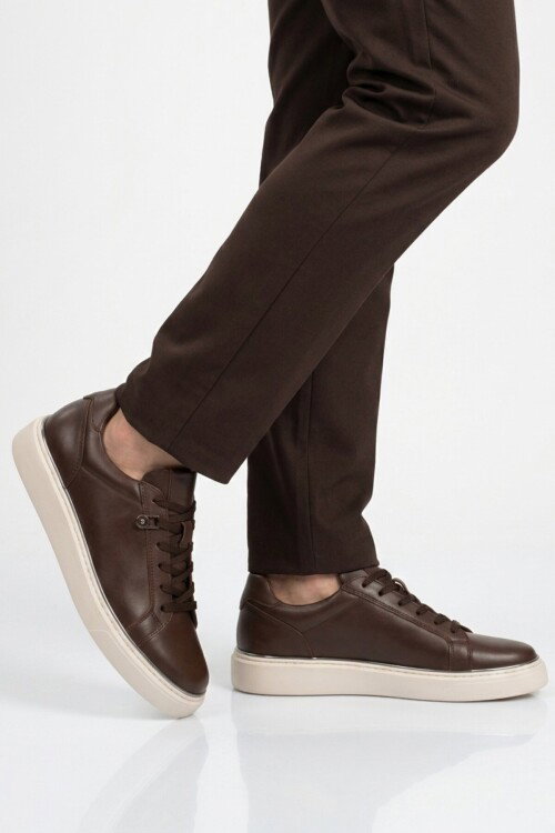 Kahve Hakiki Deri Erkek Casual Ayakkabı 2692 M