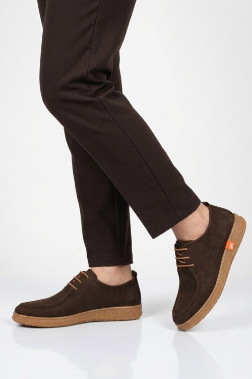 Kahve Nubuk Hakiki Deri Kadın Casual Ayakkabı 2005 Z