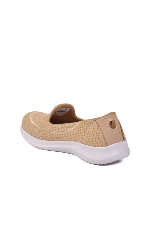 Krem Fileli Hafif Kolay Giyebilir Kadın Günlük Ayakkabısı PC-30168 Z