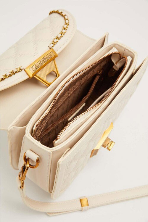 Premium Krem Kadın Omuz Çantası 930609