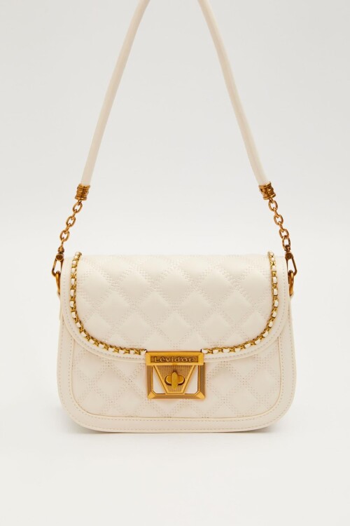 Premium Krem Kadın Omuz Çantası 930609