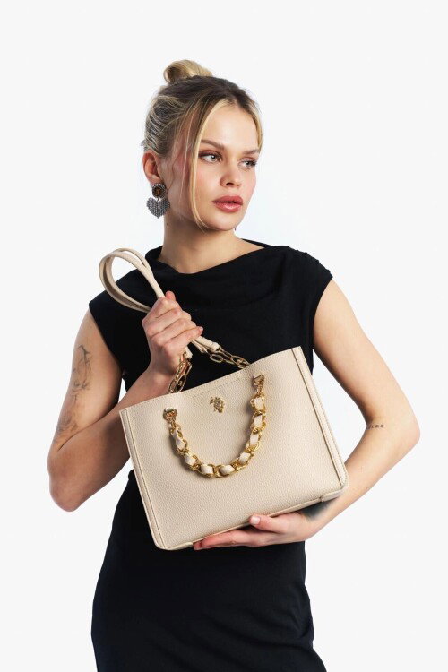 Krem Kadın Omuz Çantası US26146