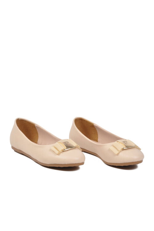 Krem Hafif Esnek Kadın Babet Ayakkabı PC-54752 Z