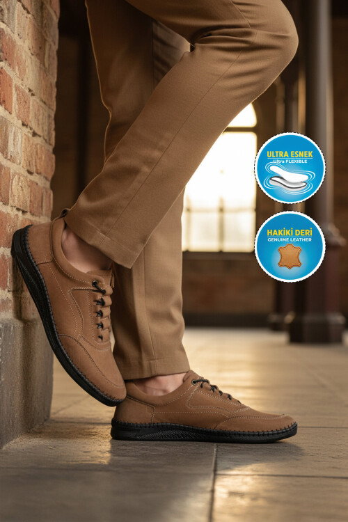 Premium Kum Hakiki Deri Erkek Casual Ayakkabı 2101 M