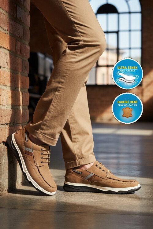 Kum Hakiki Deri Erkek Casual Ayakkabı 2676 M