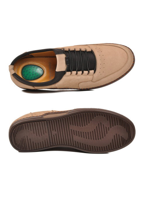 Kum Nubuk Hakiki Deri Jel Taban Anatomik Erkek Casual Ayakkabı 418 M