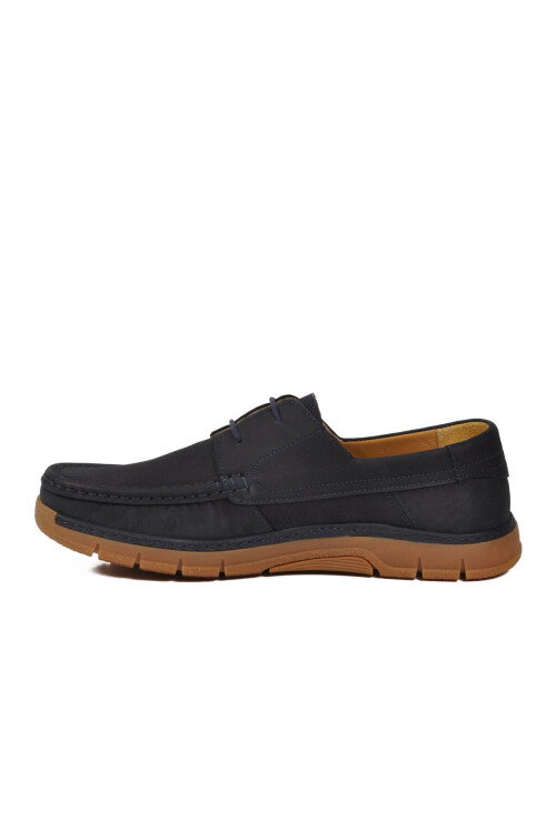 Lacivert Nubuk Hakiki Deri Erkek Casual Ayakkabı 6Y3318-179 M