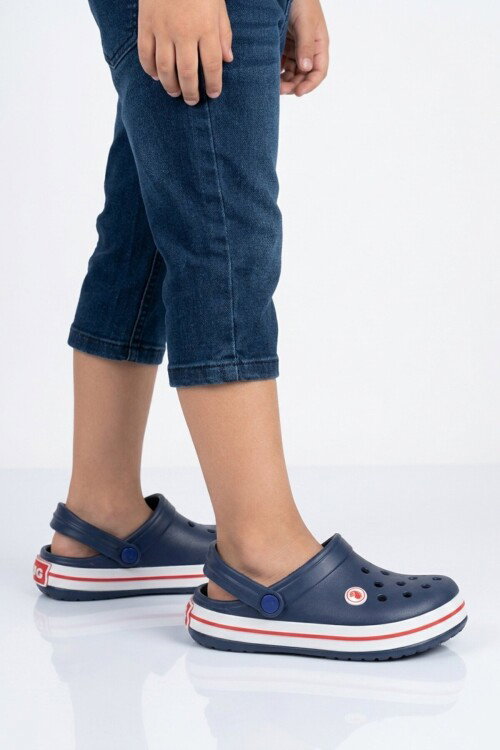 Lacivert Eva Hafif Unisex Çocuk Sabo Terlik 214 F