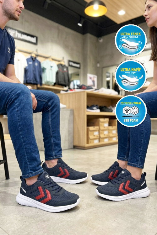 Lacivert Fileli Hafif Esnek Unisex Spor Ayakkabı 900887 Hml Nency II