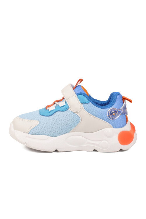 Mavi Cırtlı Işıklı Hafif Erkek Çocuk Spor Ayakkabı Flash P