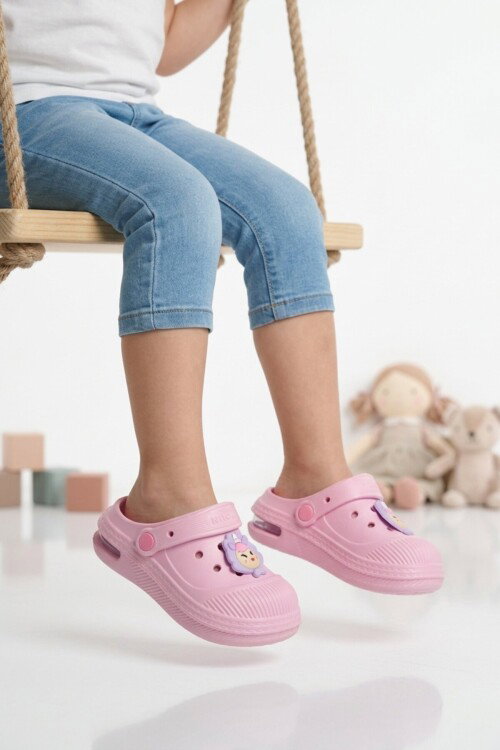 Pembe Eva Hafif Esnek Kız Çocuk Sabo Terlik 2316 B-P