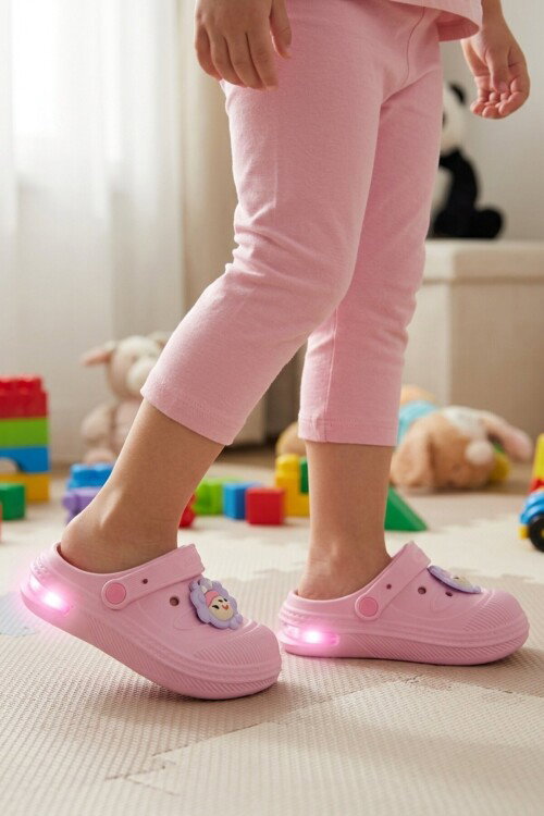 Pembe Eva Hafif Esnek Kız Çocuk Sabo Terlik 2316 B-P
