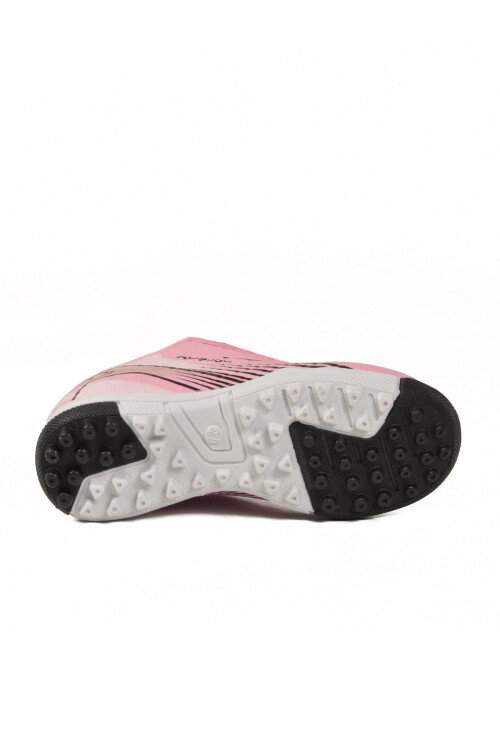 Pembe Siyah Misina Bağcıklı Çocuk Halı Saha Ayakkabı 620 P