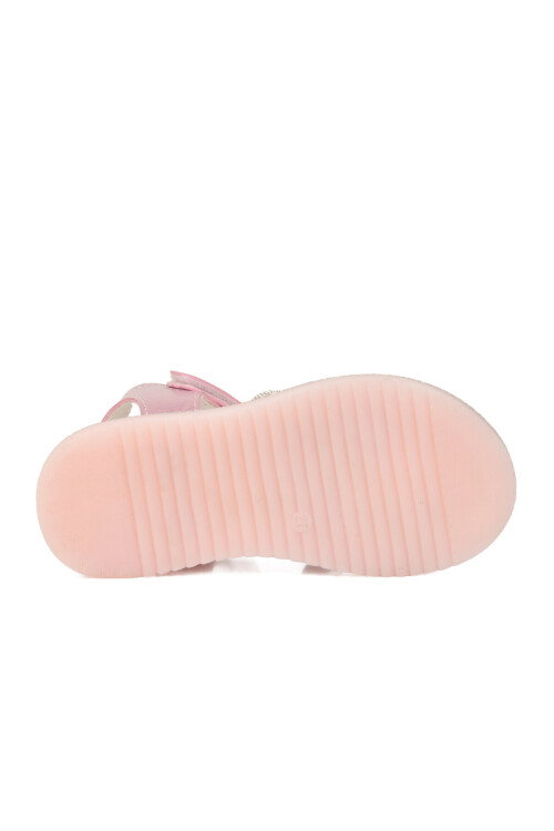 Pembe Cırtlı Hafif Yumuşak Taban Kız Çocuk Sandalet Maya P