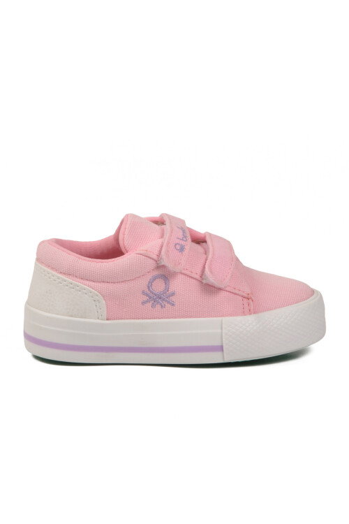 Pembe Keten Cırtlı Hafif Bebek Spor Ayakkabı BNI-30970 B