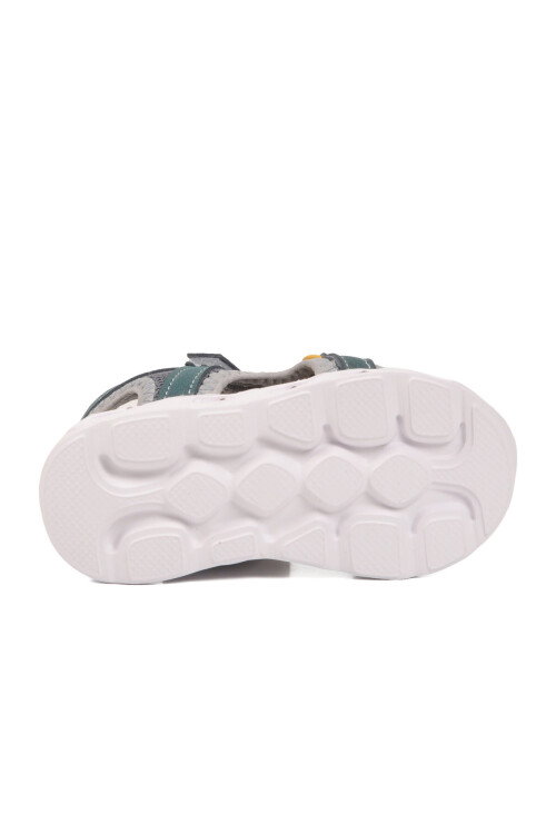 Petrol Yeşili Cırtlı Işıklı Hafif Bebek Sandalet Sage B