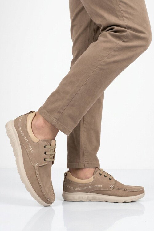 Premium Kum Nubuk Hakiki Deri Erkek Casual Ayakkabı 2407 M