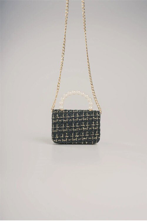 Siyah Altın Kadın El ve Omuz Çantası 17942