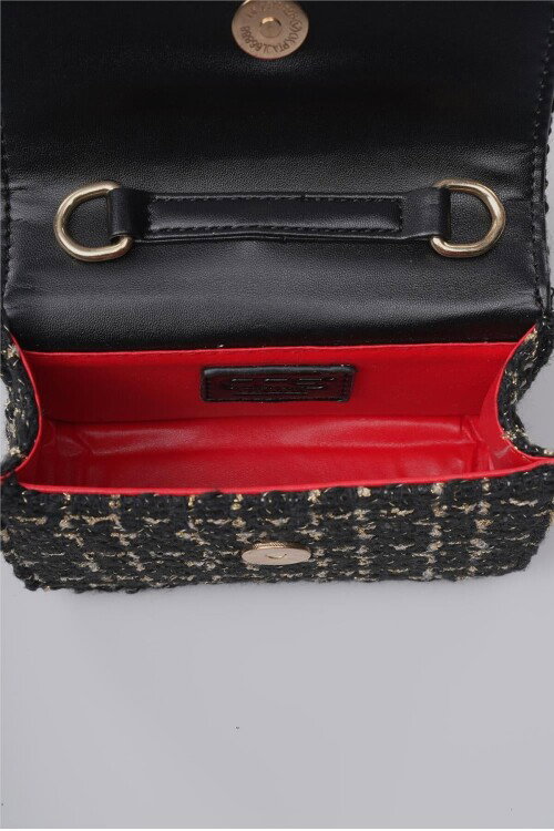 Siyah Altın Kadın El ve Omuz Çantası 17942