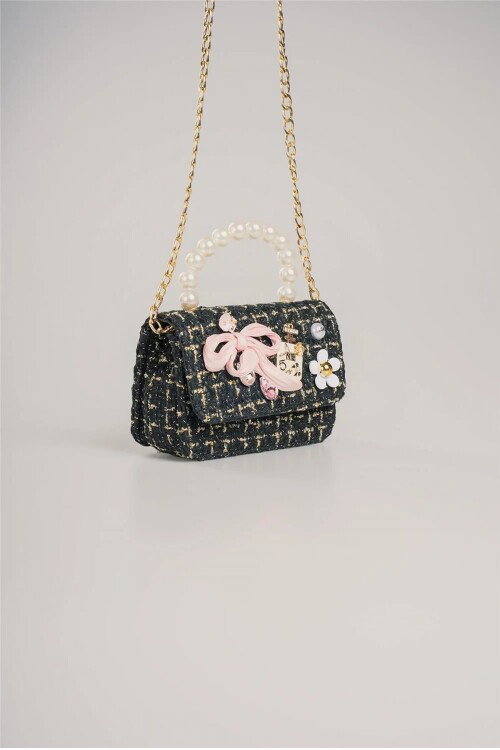 Siyah Altın Kadın El ve Omuz Çantası 17942