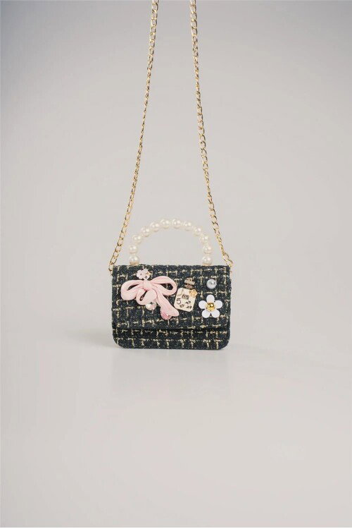 Siyah Altın Kadın El ve Omuz Çantası 17942