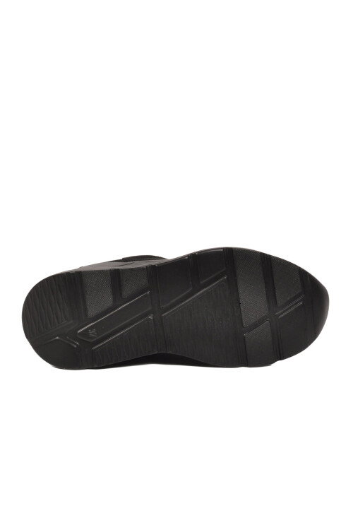 Black Gold Thick Sole Lace-Up Womens Sneakers 051 G
