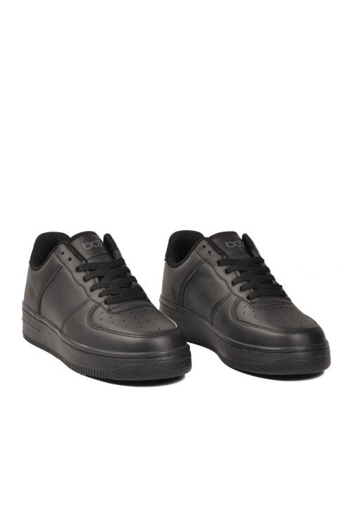 Siyah Bağcıklı Unisex Spor Ayakkabı 042 G