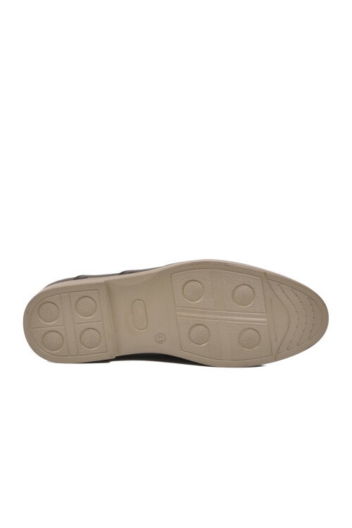 Siyah Bej Hakiki Deri Erkek Casual Ayakkabı 327 M