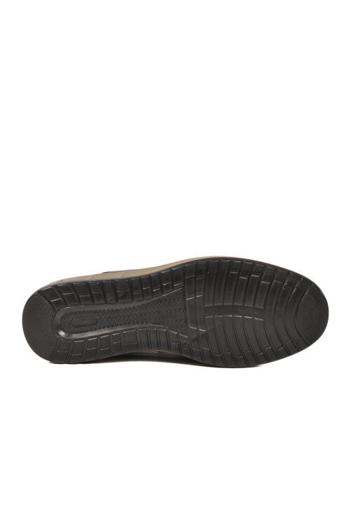 Siyah Bej Hakiki Deri Erkek Casual Ayakkabı 024 M