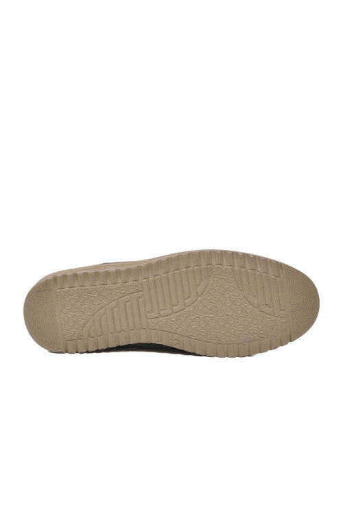 Siyah Bej Hakiki Deri Erkek Casual Ayakkabı 047 M