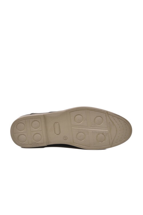 Siyah Bej Hakiki Deri Erkek Casual Ayakkabı 329 M