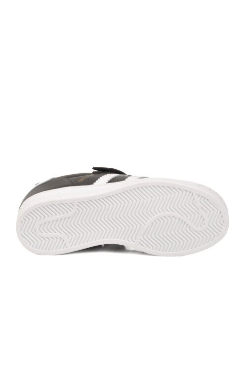 Siyah Beyaz Cırtlı Hafif Unisex Çocuk Spor Ayakkabı Star F