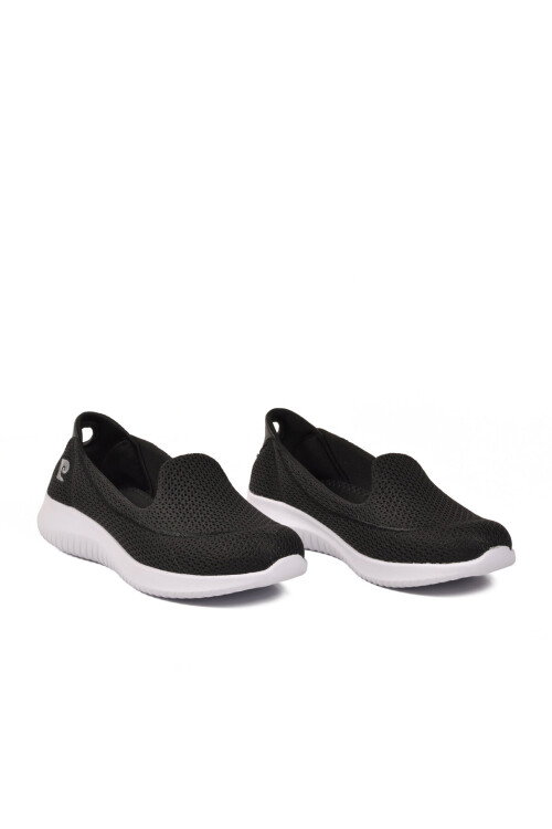 Siyah Beyaz Fileli Hafif Kolay Giyebilir Kadın Günlük Ayakkabısı PC-30168 Z