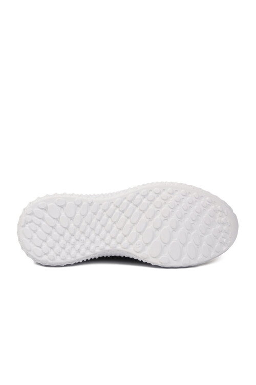 Siyah Beyaz Fileli Hafif Kolay Giyilebilir Unisex Spor Ayakkabı PC-32711 G