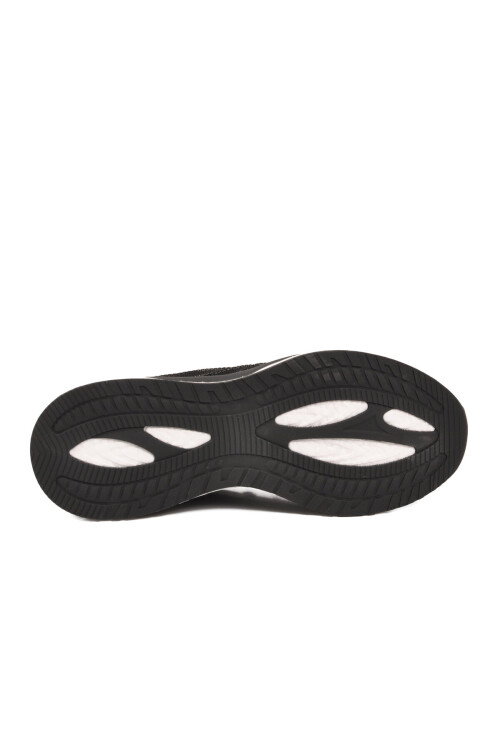 Siyah Beyaz Hafif Esnek Bağcıklı Erkek Spor Ayakkabı Amelıe 101 25087-M